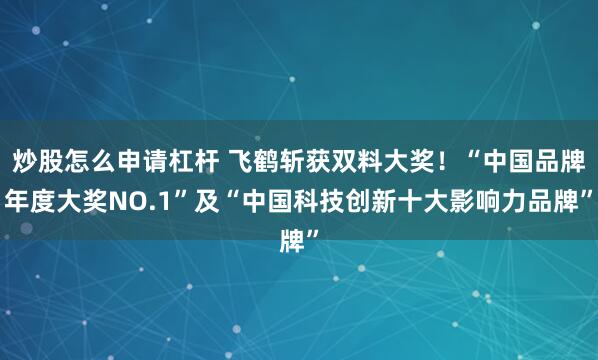 炒股怎么申请杠杆 飞鹤斩获双料大奖！“中国品牌年度大奖NO.1”及“中国科技创新十大影响力品牌”
