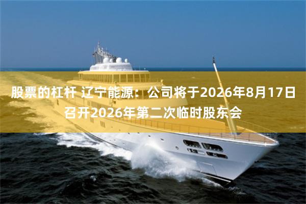 股票的杠杆 辽宁能源：公司将于2026年8月17日召开2026年第二次临时股东会