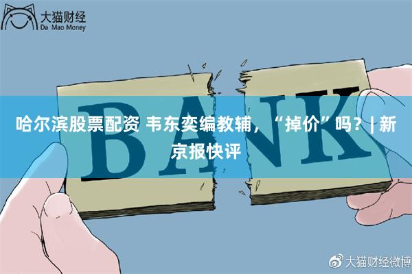 哈尔滨股票配资 韦东奕编教辅，“掉价”吗？| 新京报快评